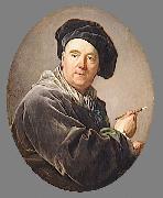 Louis Michel van Loo Portrait of Carle van Loo oil painting reproduction